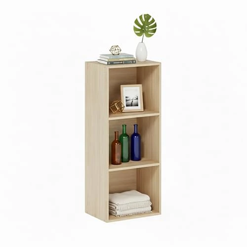 Offerta a tempo: Baroni Home Libreria a Cubi Componibile, Scaffale Modulare 3 Scomparti, Mobile Multiuso per Soggiorno, Camera e Ingresso, Design Moderno, Montaggio Semplice, 24x31x80cm, Naturale 3 Ripiani - 51% da 66.99 € a 32.99 €