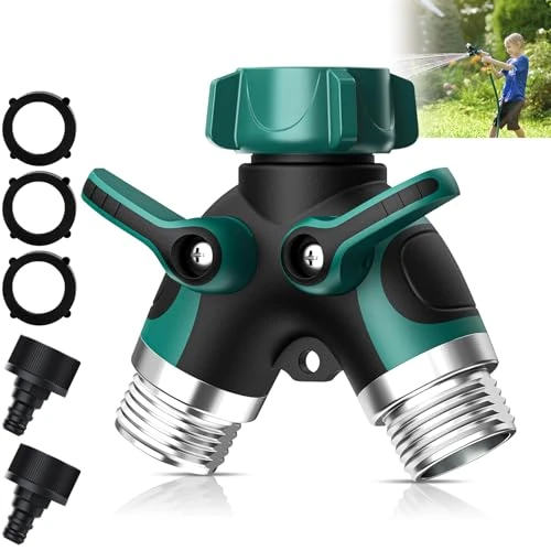 Offerta a tempo: Sdoppiatore Rubinetto Giardino,3/4" Distributore Y doppio 2 Vie con Interruttore Indipendente e Adattatore Irrigazione Automatica Regolabile e bloccabile, per Lavatrice, Giardini - 32% da 16.99 € a 11.60 €