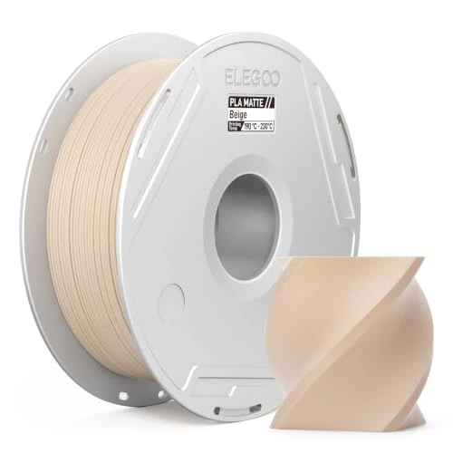Zeitlich begrenztes Angebot: ELEGOO Matte PLA Filament Wiederverwendbarer Spule 1.75mm Beige 1KG | Hohe Maßgenauigkeit, 1kg Kartonspule (2.2lbs) Für Die Meisten 3D Drucker von 13.99 € auf 13.99 € (0.00% Rabatt)