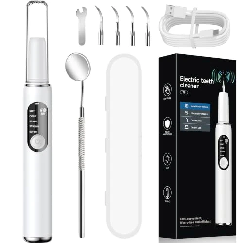 Offerta a tempo: Kit Pulizia Tartaro Denti, Cani e Animali Domestici, 5 Modalità di Funzionamento, 4 Teste Intercambiabili Impermeabile - 11% da 29.97 € a 26.57 €