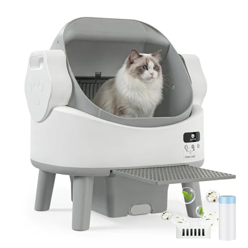 Offerta a tempo: JUMMICO Lettiera Gatto Autopulente, Lettiera Automatica per Gatti Grandi fino a 10 kg, Lettiera Elettrica con Protezione e Deodorante, Ideale per Famiglie con Più Gatti - 0.00% da 199.99 € a 199.99 €