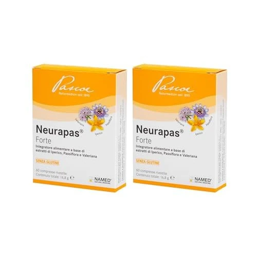 Offerta a tempo: NAMED Neurapas Forte Integratore Alimentare Naturale con Iperico, Passiflora e Valeriana | Supporta il Tono dell’Umore e il Rilassamento | Integratori Stress, Ansia e Insonnia | 2 Confezioni da 60 - 10% da 40.00 € a 36.09 €