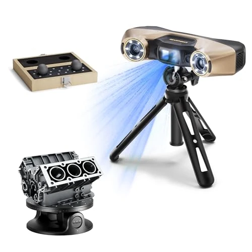 Offerta a tempo: Revopoint MetroY Ultra Scanner 3D, Laser Blu 0,01 mm, GD&T e Analisi Variazioni, Certificato PTB, 90 FPS, Wi-Fi 6, Scansione Colori/Esterni, Stampa 3D, Piastra Sfera Fibra Carbonio (Solo Win 10/11) - 0.00% da 2599.00 € a 2599.00 €