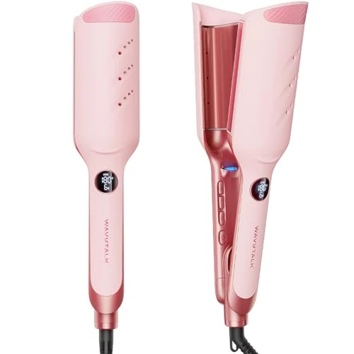 Offerta a tempo: Wavytalk Power Wave Piastra Capelli, Piastra Onde per Capelli, Con Protezione Ionica & Ventilazione per Meno Danni da Calore, Arricciacapelli Automatico Facile da Usare, Doppia Tensione, Rosa - 0.00% da 89.99 € a 89.99 €