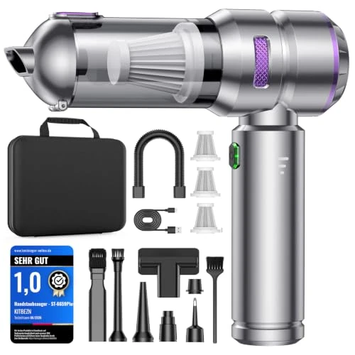 Offerta a tempo: KITBEZN Aspirabriciole Senza Fili, 27KPA Aspirapolvere per Auto Portatile - 40% da 59.99 € a 36.09 €