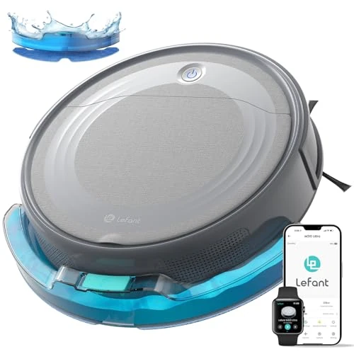Offerta a tempo: Lefant M310 Ultra Robot Aspirapolvere Lavapavimenti 3 in 1, 6000Pa, Navigazione ToF + Tecnologia PSD, Serbatoio Polvere Trasparente 500ml, 170 Min Autonomia, Controllo App/Wi-Fi, Grigio - 63% da 299.99 € a 109.99 €