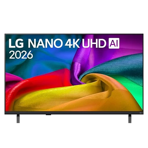 Offerta a tempo: LG NANO Smart TV 4K UHD AI 43 pollici Serie NU8E 43NU8E0B3LA, Smart TV 4K, Processore con Nano Detail Enhancer, AI Chatbot, AI Concierge, HDR10 Pro, FILMMAKER Mode, Design Linear Flow, 3 HDMI, TV 2026 - 35% da 459.00 € a 299.00 €