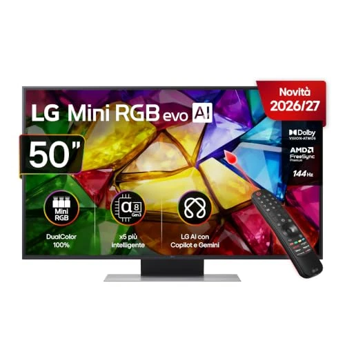 Zeitlich begrenztes Angebot: LG Mini RGB 50 Zoll Serie MRGB87 2026 Smart TV 4K - 50MRGB87B6B | RGB Primary Color Pro, DualColor 100% DCI-P3/Adobe RGB, Dolby Vision & Atmos, WebOS mit Gemini, Motion Booster 288 von 749.00 € auf 749.00 € (0.00% Rabatt)