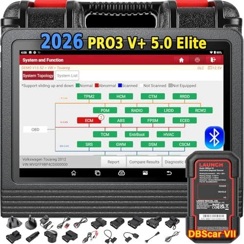 Offre limitée : LAUNCH X431 PRO3 V+ 5.0 Valise Diagnostic Auto, Bidirectionnel OBD2 Diagnostic Tous systèmes, Codage ECU, Diagnostic Voiture Topologie OEM, 55+ Distance, FCA, Guided, CANFD&DOIP, IMMO de 1399.00 € à 1405.00 € (-0.43% de remise)