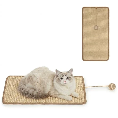 Offerta a tempo: VINATO 2 Tappetini Tiragraffi Gatto Sisal, Autoadesivi, 50x20 cm | 2 Pezzi, Fibra Di Sisal, Autoadesivi, Per Divano, Parete, Porta, Giocattolo Incluso, 50x20 Cm - 0.00% da 11.99 € a 11.99 €
