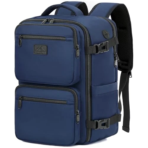 Tijdelijke aanbieding: LYNXCHER Handbagage rugzak 40x30x20 cm Ryanair EasyJet 24L reisrugzak met ruimte voor 15,6 inch laptop, geschikt voor vliegreizen en zakelijk gebruik (Donkerblauw, XM) van 42.99 € naar 42.99 € (0.00% korting)