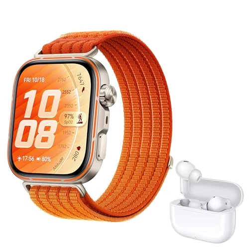 Offerta a tempo: HUAWEI WATCH FIT 5 Pro Smartwatch Arancione + FreeBuds SE 4 Bianco, GPS, ECG, 1,92'' Display FullView e Vetro Zaffiro, Pagamento NFC, Modalità Sport Outdoor, Monitoraggio della Salute - 13% da 343.90 € a 299.00 €