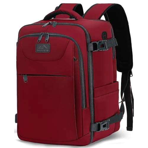 Oferta limitada: LYNXCHER Mochila 40x30x20 Viaje Cabina Avión Equipaje de Mano Aprobada para Ryanair EasyJet Eurowings 24L Portátil 15,6 Pulgadas Hombre Mujer,Rojo Oscuro de 42.98 € a 30.39 € (ahorro 29%)
