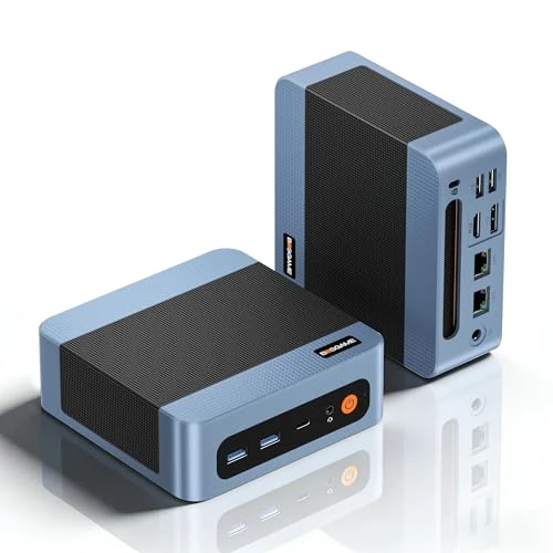 Offerta a tempo: BOSGAME E5 Mini PC per casa e ufficio, Ryzen 5300U (supera 4300U, fino a 3,8 GHz), 8 GB RAM DDR4, SSD da 256GB, mini desktop PC, triplo display 4K, doppia LAN 2,5G, WiFi 5, BT5.0, mini computer - 0.00% da 269.00 € a 269.00 €