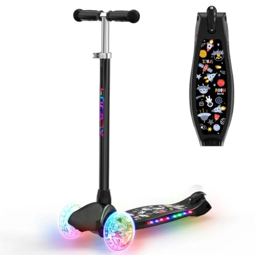 Offerta a tempo: TONBUX Monopattino Bambini 3-8 Anni, Monopattino per Bambini con Colonna, Ruote e Vassoio Luminoso, Vassoio Metallico Rinforzato, Altezza Regolabile 65-80 cm, Freno Posteriore Reattivo, Lean to Steer - 31% da 69.99 € a 47.98 €