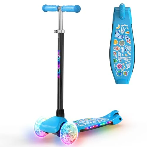 Offerta a tempo: TONBUX Monopattino Bambini 3-8 Anni, Monopattino per Bambini con Colonna, Ruote e Vassoio Luminoso, Vassoio Metallico Rinforzato, Altezza Regolabile 65-80 cm, Freno Posteriore Reattivo, Lean to Steer - 31% da 69.99 € a 47.98 €