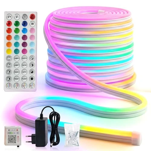 Generico LED-Streifen RGB 5 Meter mit Fernbedienung und Bluetooth, Umgebungslicht Mehrfarbig