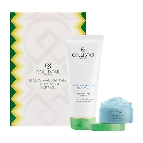 Offerta a tempo: Collistar Cofanetto Regalo Corpo, Fluido Idratazione Profonda 200 ml e Talasso Scrub Idra Illimunante 150 gr, Pelle Esfoliata, Azione Idratante e Illuminante - 29% da 22.25 € a 15.90 €
