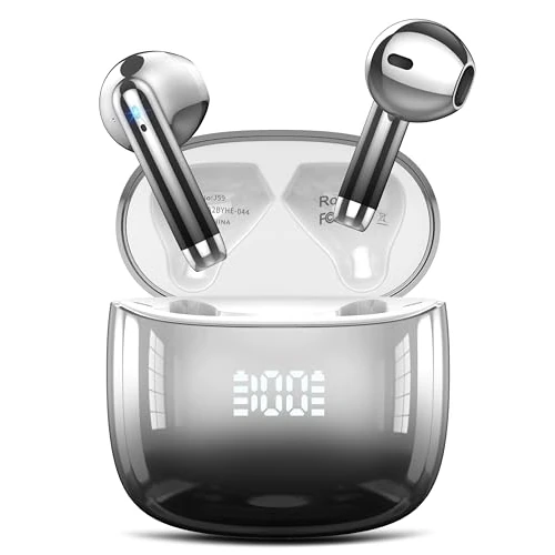 Offerta a tempo: Ddidbi Cuffie Bluetooth, Auricolari Bluetooth 5.4 Incorporato Driver da 14.2mm, Cuffie Wireless con Bassi Icmmersivi, IP7 Impermeabili Cuffiette Bluetooth, 40H Cuffie Senza Fili con Display LED, Nero - 75% da 79.99 € a 19.99 €