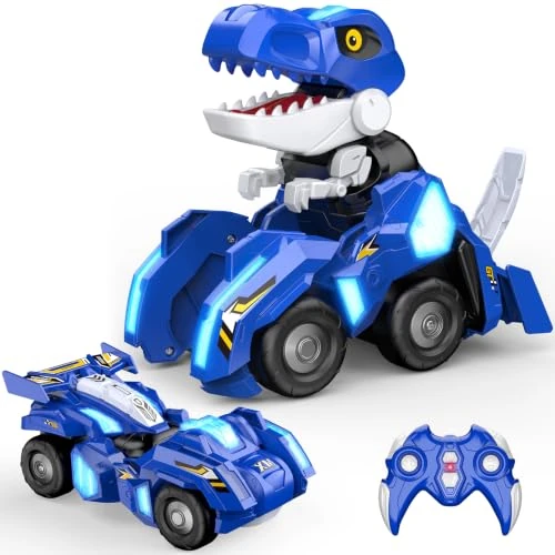 Offre limitée : Dinosaure Transform Voiture Telecommandée, Cadeau Jouet Enfant 3-12 Ans de 39.99 € à 25.99 € (35% de remise)