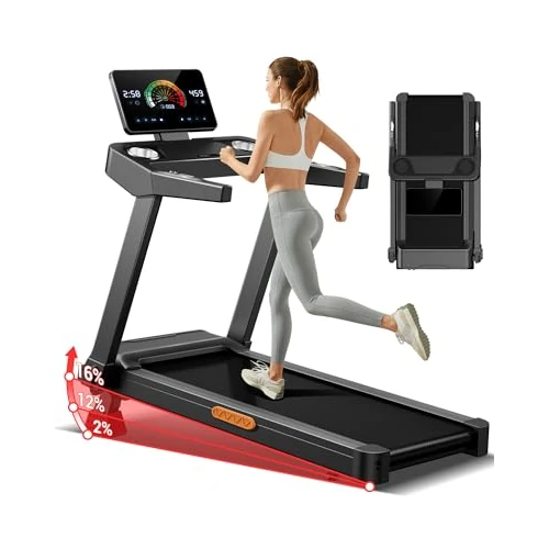 Zeitlich begrenztes Angebot: CURSOR Laufband Platzsparend mit 16% Steigung, 14KM/H Elektrisches Faltbares Laufband mit Herzfrequenzmesser, 3,5PS Heimlaufband mit LED-Display, Maximallast von 180 kg, Tragbar von 429.99 € auf 186.99 € (56.51% Rabatt)