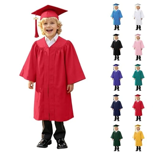 Offerta a tempo: Generico Toga Laurea Bambini Set con Toga Accademica Cappello Tocco e Nappa, Costume Uniforme per Cerimonia Diploma Asilo Scuola Materna e Primaria Diplomino Foto Ricordo Outfit - 0.00% da 16.99 € a 16.99 €