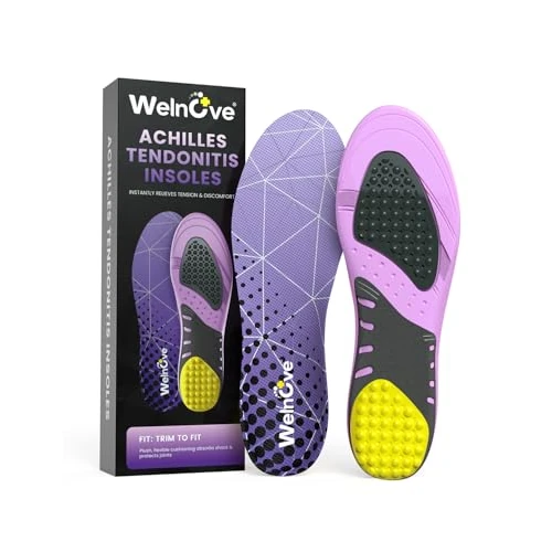 Offerta a tempo: Welnove Plantari per Tendinite Achillea – Soletta per Fascite Plantare per il Tendine d'Achille, Piede Piatto, Solette Ortopediche per Uso Quotidiano e Sportivo-D-Donna 40-41 | Uomo 38-39 - 0.00% da 29.99 € a 29.99 €