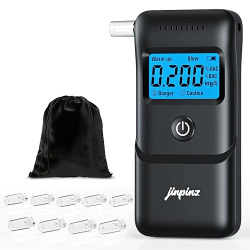 Oferta limitowana: Alkomat Elektroniczny Precyzyjny Alcootest Cyfrowy: Profesjonalny Alcometer z Wyświetlaczem LCD HD i Czujnikiem Wysokiej Precyzji - Przenośny Alcomat z 10 Końcówkami dla Osób Prywatnych i Użytku z 113.14 zł na 113.14 zł (oszczędź 0.00%)