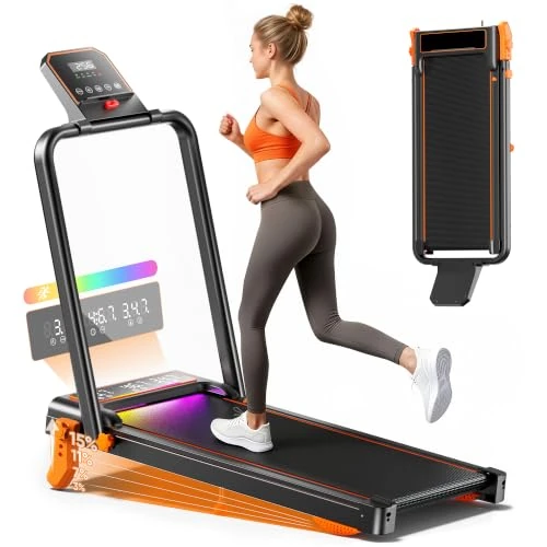 Offerta a tempo: GIDGIMO Tapis Roulant Elettrico Pieghevole 2 in 1 con Inclinazione al 15%, Walking Pad con Maniglia, fino a 12 km/h, Motore Silenzioso, Display LED e Telecomando, per Casa e Ufficio - 0.00% da 299.99 € a 299.99 €