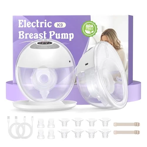 Offerta a tempo: Haokoo Tiralatte Elettrico Indossabile Senza Mani - Tutto in Uno Tira Latte Neonati Elettrico Portatile per Uso Quotidiano e Lavoro, Flange 17/19/21/24/27 mm, 4 Modalità 12 Livelli, Senza BPA, 2 Pezzi - 50% da 179.98 € a 89.99 €