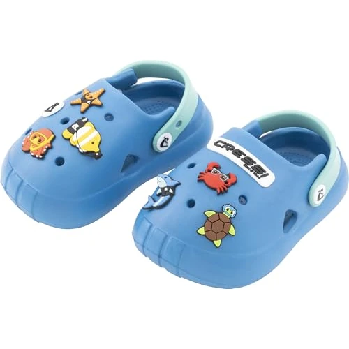 Offerta a tempo: CRESSI dal 1946 - Jelly Kid Clogs - Sandali Sabot Pantofole Ciabatte Bambini Antiscivolo Traspiranti, Spiaggia Mare Passeggiate Asilo e Casa, Chiusura a Pressione - Blu/Azzurro - 25/26 EU - 0.00% da 19.99 € a 19.99 €