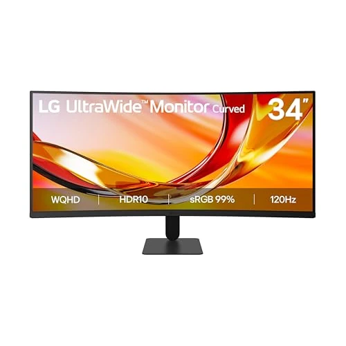 Offerta a tempo: LG 34U601B Monitor UltraWide Curvo 34" WQHD (3440x1440), 120Hz, HDR10, sRGB 99%, FreeSync, HDMI 2.0, DisplayPort 1.4, Design Borderless 21:9, Nero - 13% da 249.99 € a 216.91 €
