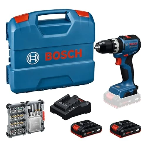 Offerta a tempo: Bosch PRO 18V System Trapano-avvitatore a percussione a batteria GSB18V-52 (incl. batteria GBA 18V 2.0Ah, GAL 18V-20, set AC, L-case) - 44% da 284.55 € a 159.99 €