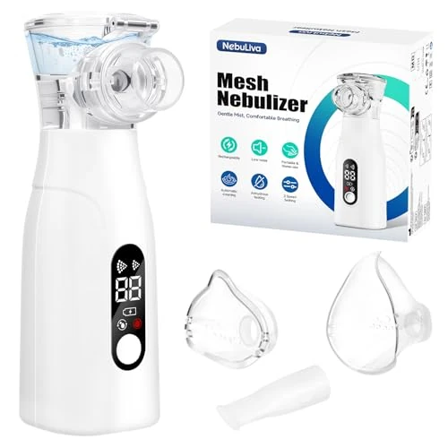 Offerta a tempo: NebuLiva Aerosol Portatile Silenzioso per Adulti e Bambini - 43% da 49.99 € a 28.49 €
