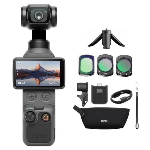 Zeitlich begrenztes Angebot: DJI Osmo Pocket 4 Standard Combo mit Filter 3-Set + Stativ | Pocket Gimbal Vlog Kamera, 1″ CMOS 4K/240fps, 3-Achsen-Stabilisierung, 2× verlustfreier Zoom, 107 GB integrierter Speicher von 479.00 € auf 479.00 € (0.00% Rabatt)