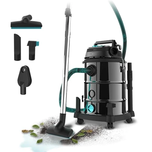 Zeitlich begrenztes Angebot: Cecotec Nass- und Trockensauger Conga Rockstar Wet & Dry Steel Pro Tool Neo. 1600 W, 30 Liter Metalltank, Gerätesteckdose für Werkzeuge, Blasfunktion, Multiphasic-Filter, langes Kabel, Zubehör von 74.90 € auf 74.90 € (0.00% Ra
