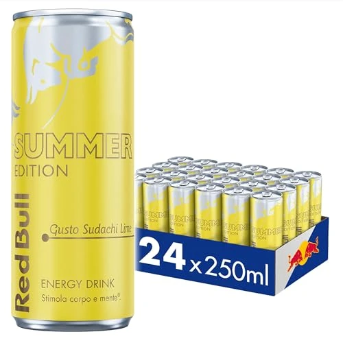 Offerta a tempo: Red Bull Energy Drink, Summer Edition, Gusto Sudachi Lime, 250 ml (24 Lattine) - 28% da 33.36 € a 23.99 €
