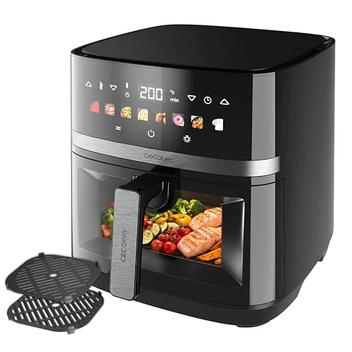 Offre limitée : Cecotec Friteuse à Air 8L avec Double Grill Cecofry&Grill Duoheat 8000 Hot. 2200W, Dorure Parfaite et Saveur de Grill sur les Viandes, Température entre 80-200°C, 8 Menus et Fenêtre de 179.00 € à 62.90 € (65% de remise)