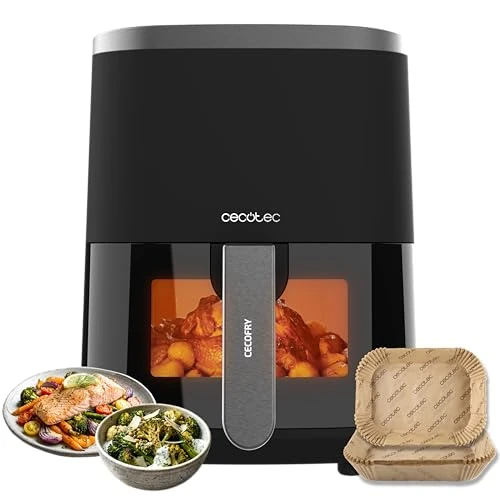 Offre limitée : Cecotec Friteuse à Air sans Huile de 4L avec Fenêtre Cecofry Fantastik Window 4000 Hot. 1400W, 9 Modes, Contrôle Tactile, Technologie PerfectCook, 80-200ºC, Temps Ajustable, Air Fryer de 39.90 € à 39.90 € (0.00% de remise)