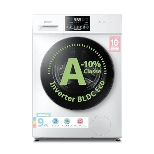 Offerta a tempo: COMFEE' Lavatrice 9 kg Classe A-10% 1400 Giri Motore Inverter Silenzioso - 26% da 389.90 € a 289.90 €