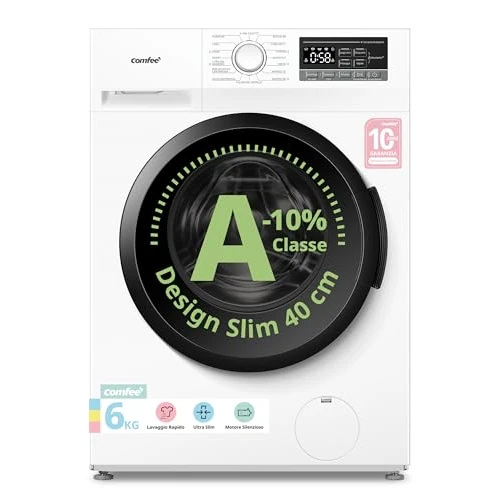 Offerta a tempo: COMFEE' Lavatrice Ultra Slim 6 kg 40 cm Classe A-10% Motore BLDC - 17% da 319.90 € a 265.90 €