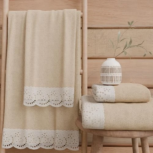 Offerta a tempo: PETTI Artigiani Italiani - Asciugamani Bagno in 100% Spugna di Cotone, Set Asciugamani 1+1, 2 Pezzi 1 Asciugamano Viso e 1 Asciugamano Mani, Beige - 44% da 24.90 € a 14.02 €