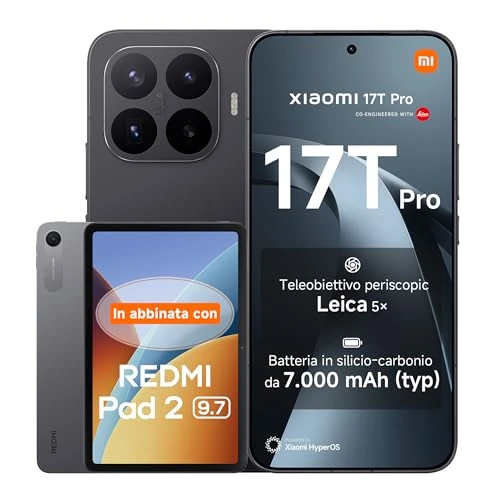 Zeitlich begrenztes Angebot: XIAOMI 17T Pro Smartphone 12GB+512GB, Handy, Android, 6.83" 144Hz Display, 7000mAh Akku, Leica 5X Telekamera, 100W HyperCharge, Schwarz, 3 Jahre Herstellergarantie, inkl. Redmi Pad 2 9.7 4+64GB Gray von 1199.80 € auf 999.90 € 