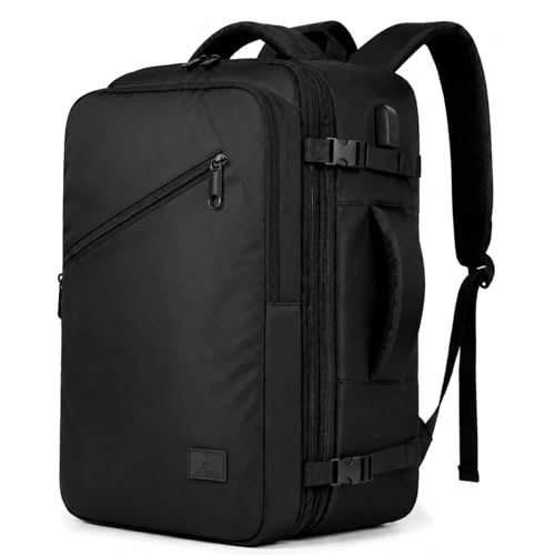 Offre limitée : ANNMOR Sac a Dos Voyage Cabine Avion, 24L Sac a Dos Cabine Avion 40x30x20, Extensible jusqu'à 30L Conforme Air France, Ryanair, Compartiment Ordinateur 15,6 Pouces & Port USB Pour Voyages - Noir de 19.99 € à 24.99 € (-25.01% de remise)