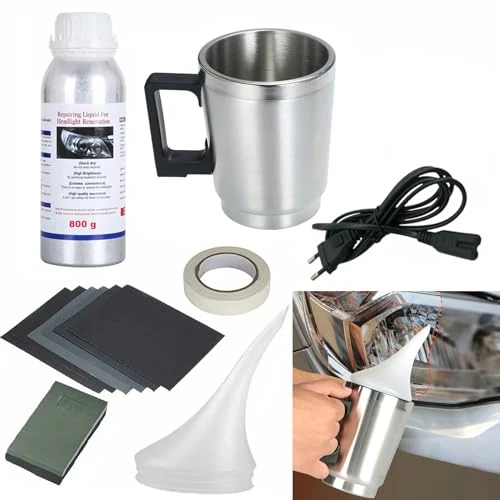 Oferta limitowana: TMoriais Profesjonalny zestaw do przywracania światła przedniego – dla przejrzystej widoczności, zestaw do przygotowania reflektorów parowych Vapor Headlight Resto, zestaw naprawczy do reflektorów z 134.29 zł na 134.29 zł (oszczędź 0.00