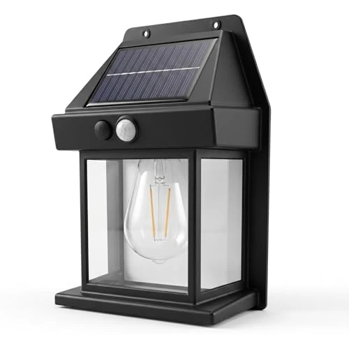 Oferta limitada: Aplique solar de exterior LED – Lámpara de pared con sensor de movimiento y batería inteligente – Luz solar regulable IP65 impermeable para jardín, patio, garaje y camino – Diseño de 17.61 € a 17.61 € (ahorro 0.00%)