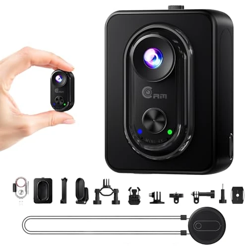 Tijdelijke aanbieding: TIMNUT 4K Mini Action Cam - 20MP mini-lichaamscamera, magnetische bodycam actiecamera in duimgroot formaat, 6-assige stabilisatie, groothoek POV-camera, vlogcamera voor motorfiets, reizen, huisdieren van 89.19 € naar 89.19 € (0.00% 