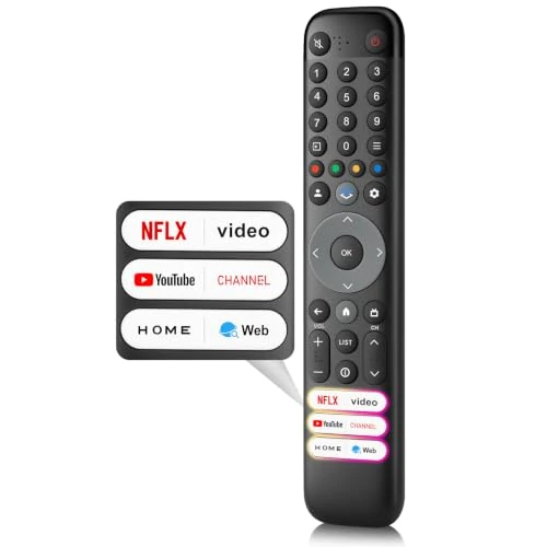 Tijdelijke aanbieding: Universele afstandsbediening voor TCL, vervangingsafstandsbediening voor TCL Google & Android Smart TV met 6 sneltoetsen van 11.99 € naar 11.99 € (0.00% korting)