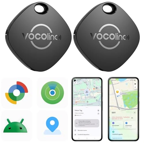 Tijdelijke aanbieding: VOCOlinc Smart Key Finder Tracker voor Android Tag, compatibel met Apple Wo Is & Google Mijn apparaat vinden app, sleutelzoeker voor portemonnee/bagage/tassen/koffer, IP67 oplaadbaar van 23.99 € naar 23.99 € (0.00% korting)