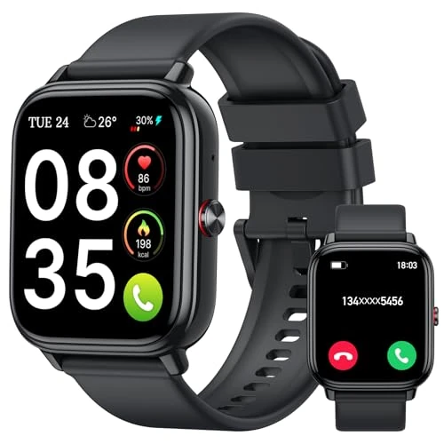 Offerta a tempo: Smartwatch Uomo Donna, 1.83"HD Orologio con Chiamate Bluetooth, 110+ Modalità Sportive, Fitness Tracker con Batteria da 1000mAh, Autonomia 20 Giorni, Impermeabile IP68 Smartwatch per Android/iOS - 71% da 99.99 € a 28.99 €